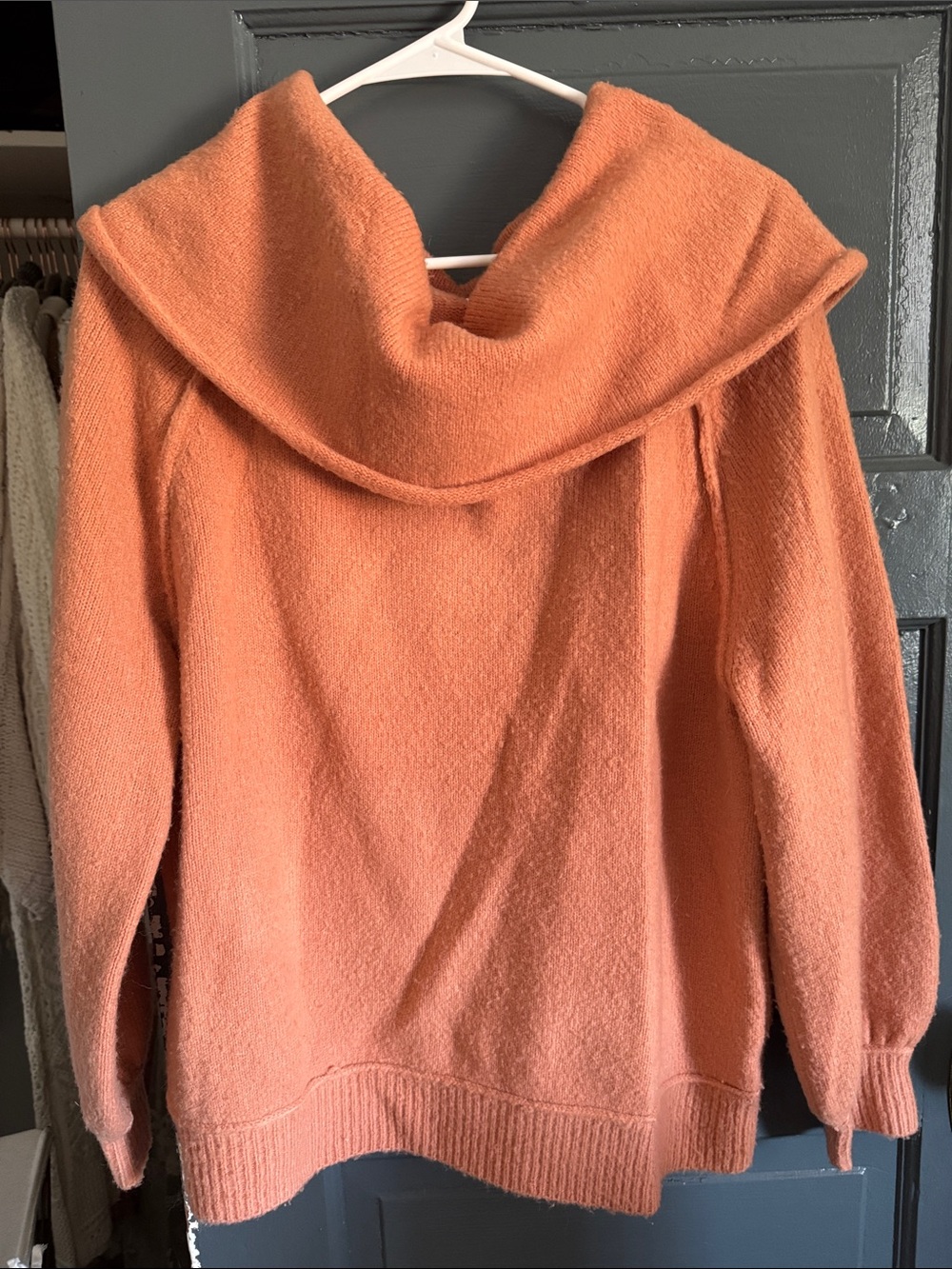 Altar'd State Peach Cowl Neck Sweater